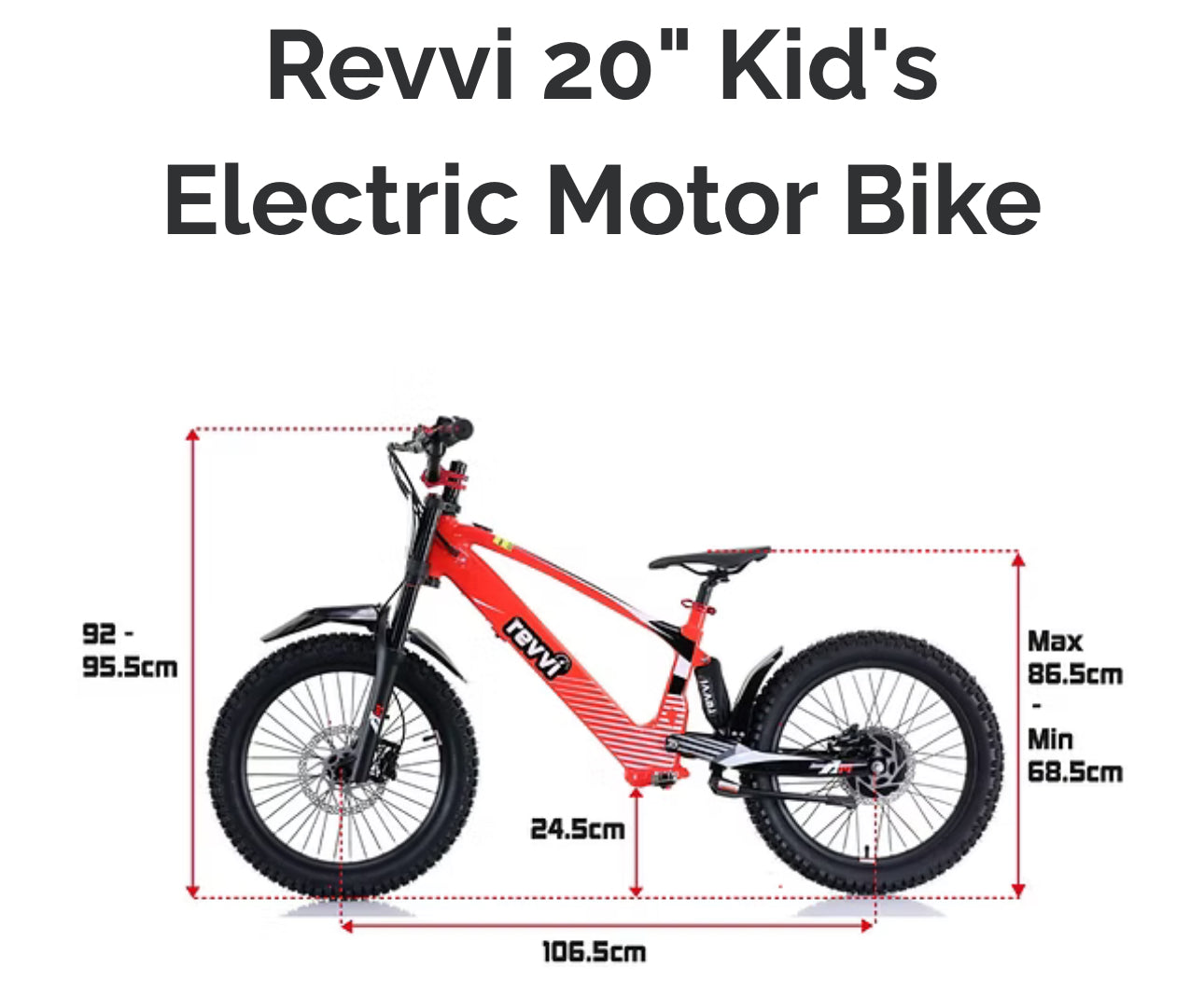 Revvi 20” Electric Motor Bikes - CMW Bikes