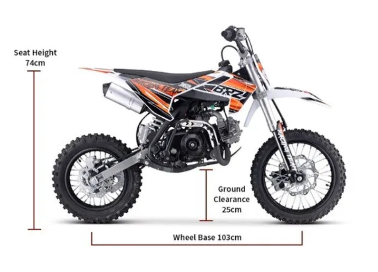 BRZ 110cc Semi Automatic Petrol Dirt bike’s - CMW Bikes