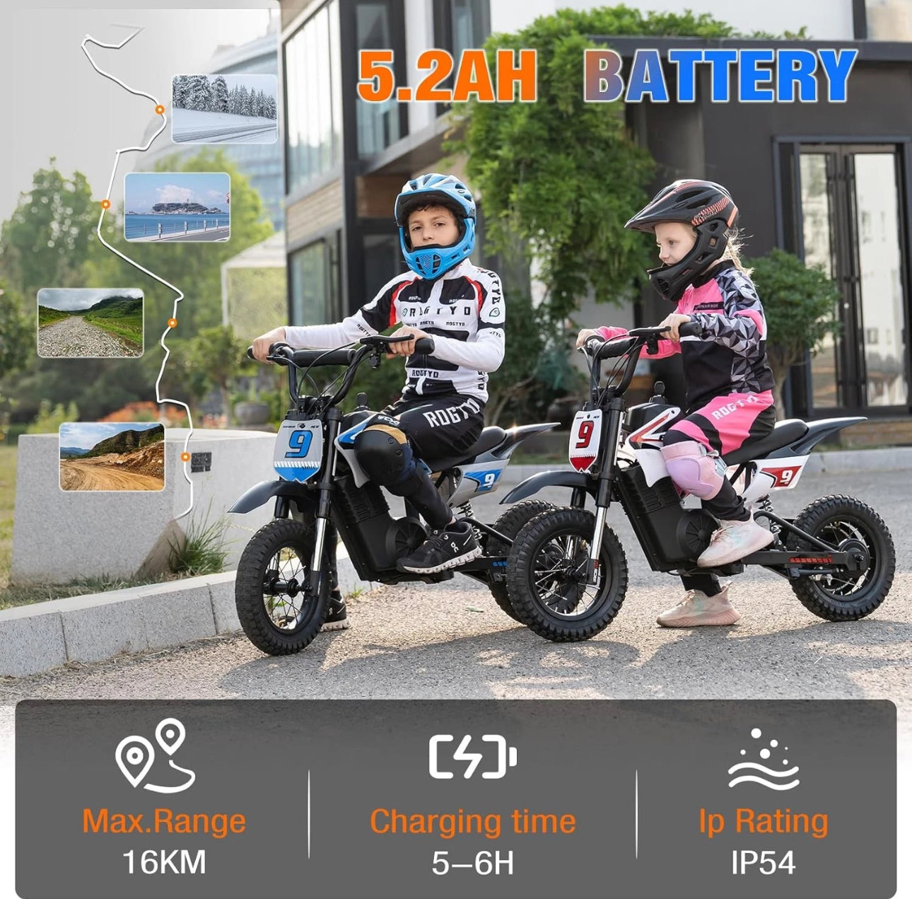 RCB R9X Pro (Upgraded) 36v 350w Electric Kids Off Road Dirt Bike - CMW Bikes
