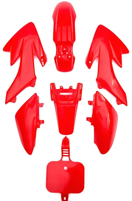 CRF50 Style Pit Bike Plastics/Fairing (Red) - CMW Bikes