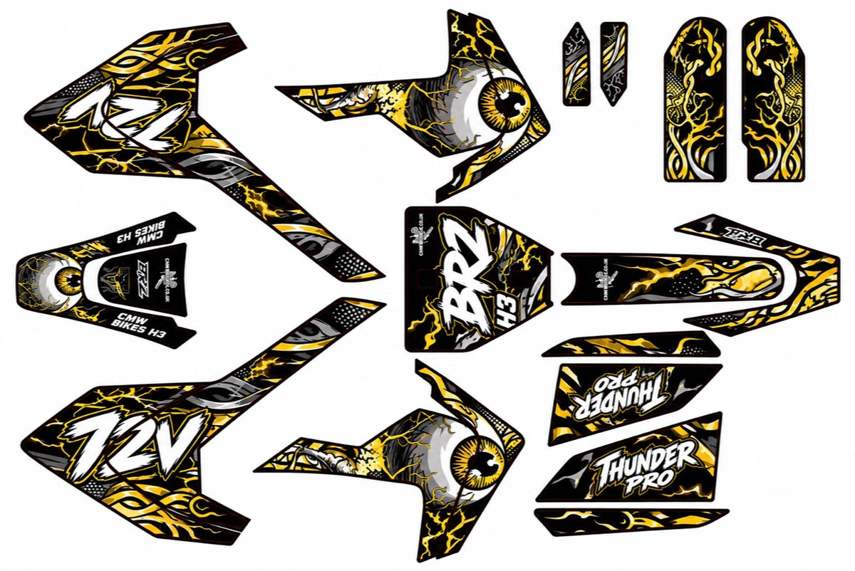 BRZ Thunder Pro 72V 5000W Graphics Kit - Veins Design - Various Colours