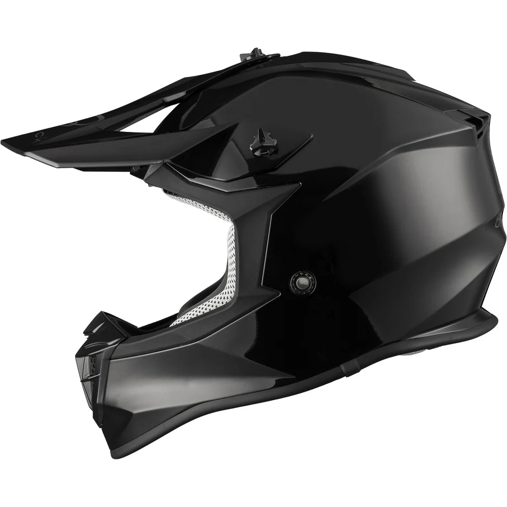Black Gravel Solid Motocross Helmet (Gloss Black)