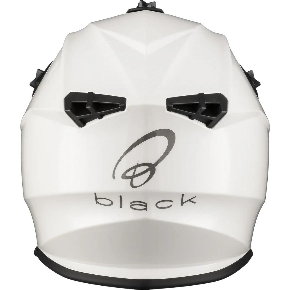 Black Gravel Solid Motocross Helmet (White) - CMW Bikes