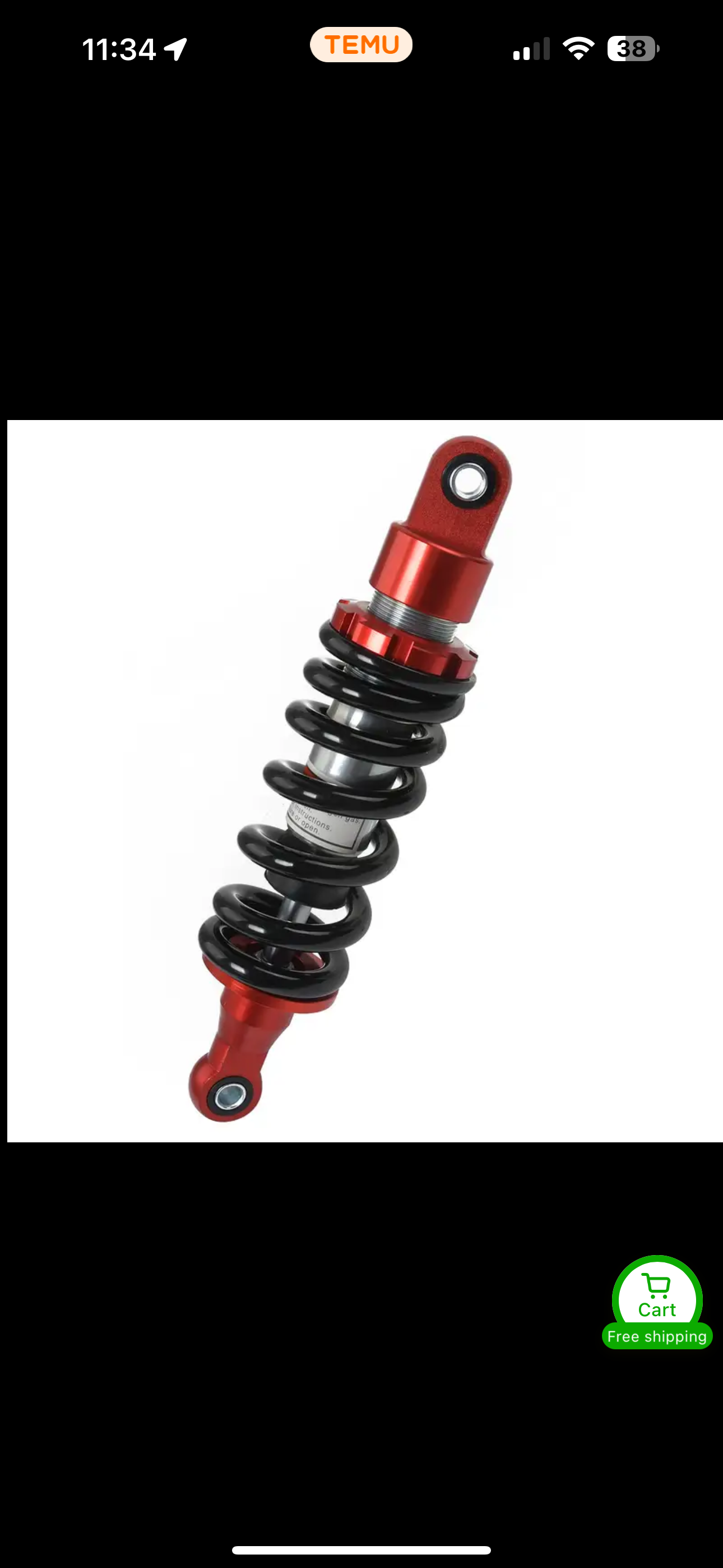 Heavy duty 280mm (11”) Rear shock Absorber - CMW Bikes