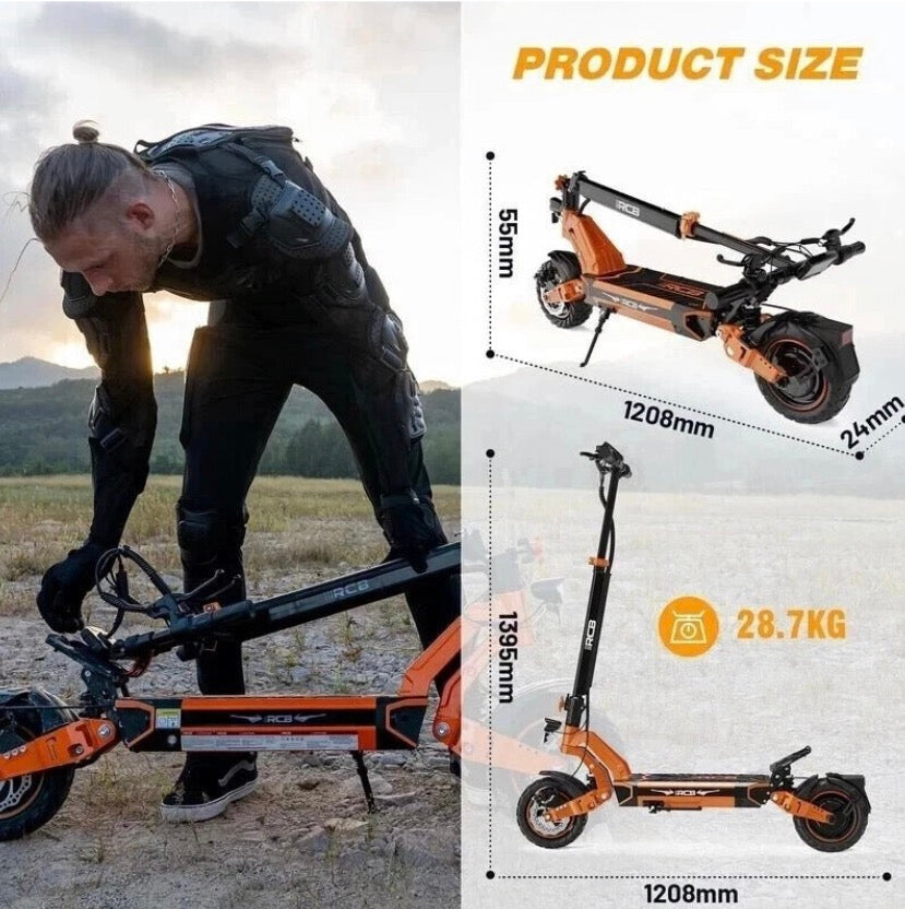 RCB D7 Pro 500W Electric Scooter – 48V 27Ah - CMW Bikes