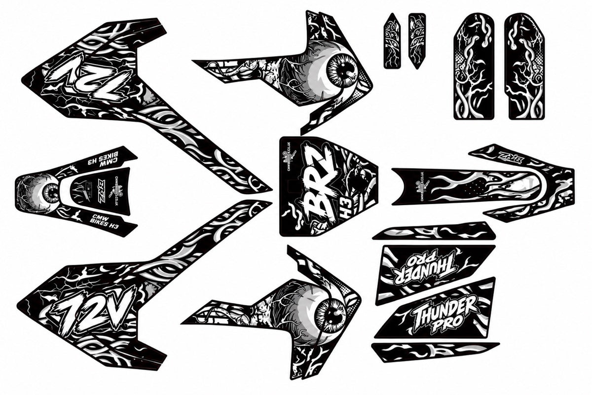 BRZ Thunder Pro 72V 5000W Graphics Kit - Veins Design - Various Colours