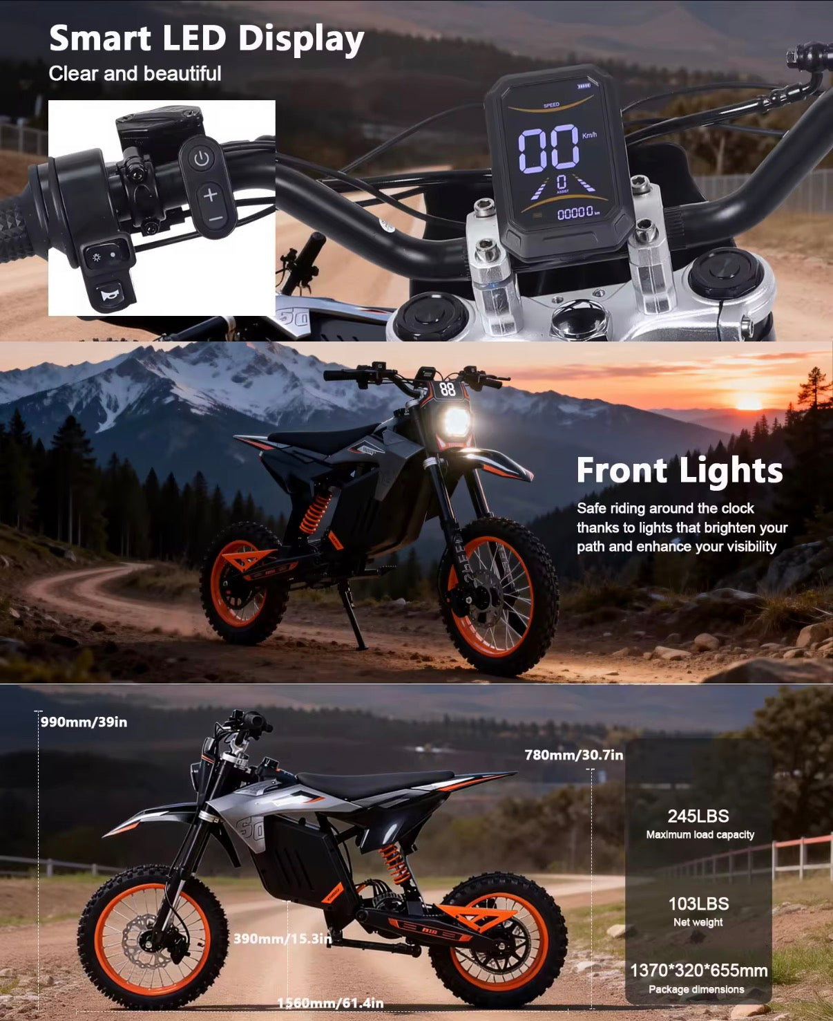 Kugoo Freeboy Y88 3000w 48v Electric Dirt Bike
