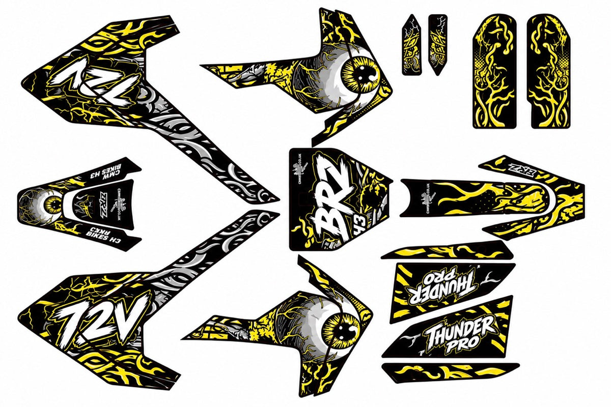 BRZ Thunder Pro 72V 5000W Graphics Kit - Veins Design - Various Colours