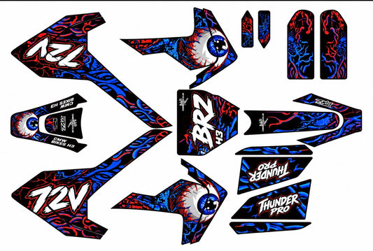 BRZ Thunder Pro 72V 5000W Graphics Kit - Veins Design - Various Colours