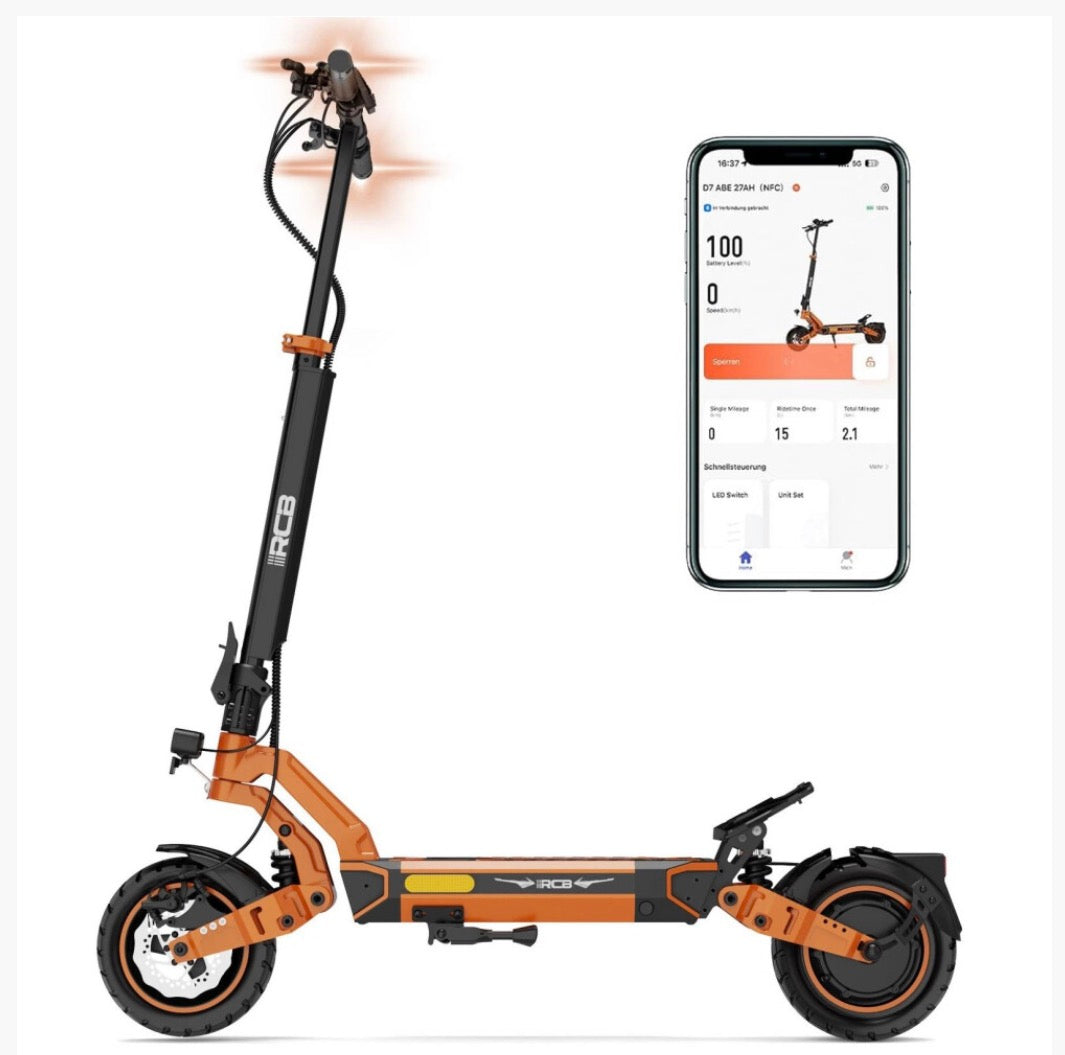 RCB D7 Pro 500W Electric Scooter – 48V 27Ah - CMW Bikes